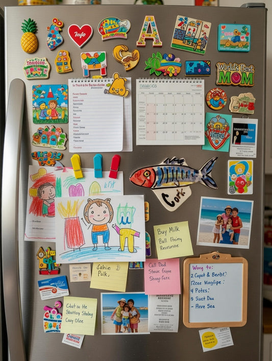 Handmade Ceramic Mackerel Fish Magnet – “Cork” Souvenir